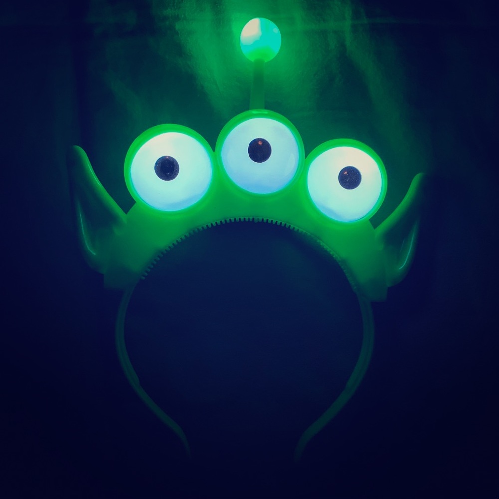 DisneyPark Pixar glow up Toy Story Alien headband
